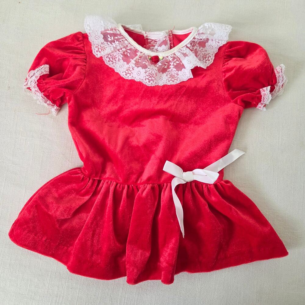 Vintage Red Velvet Tunic 2t